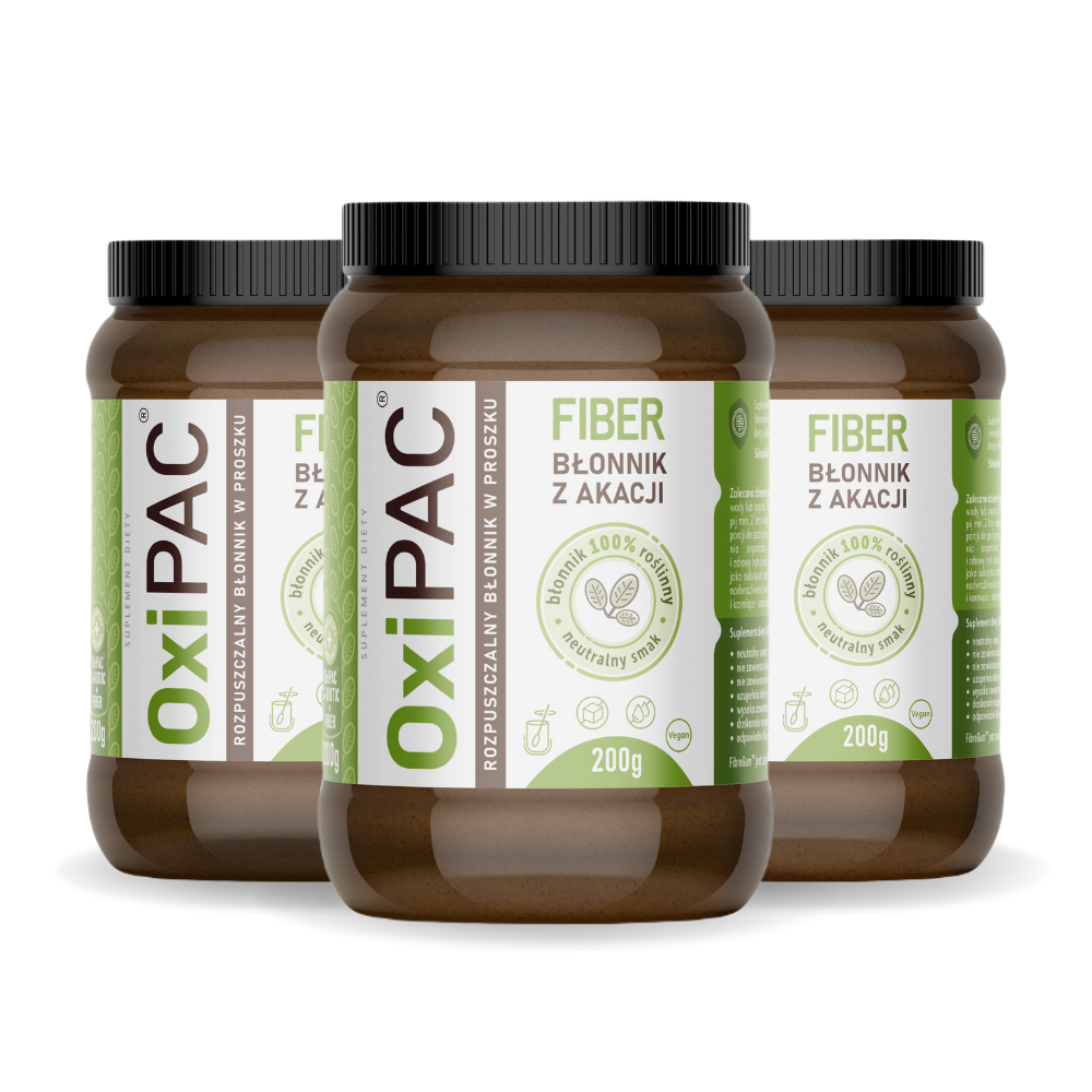 Zestaw 3x OxiPAC® Fiber - 200 g proszku