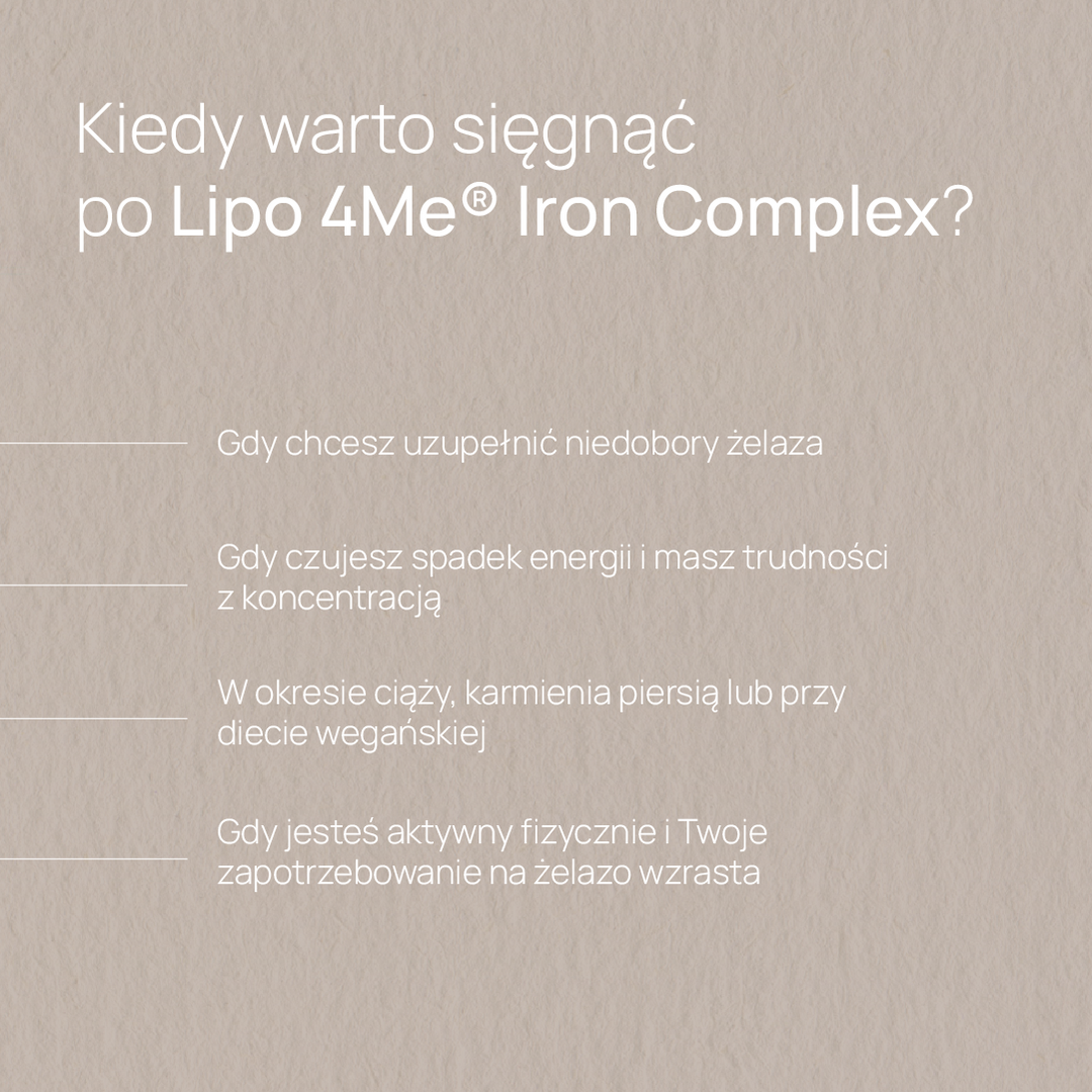 Lipo 4Me® IRON Complex żelazo w kapsułkach