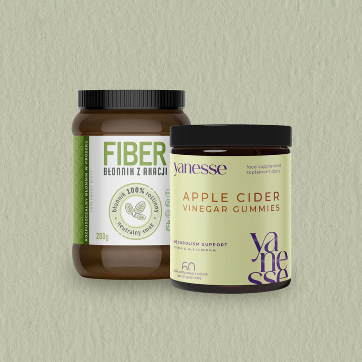 Codzienna Lekkość: błonnik z akacji + żelki z octem jabłkowym