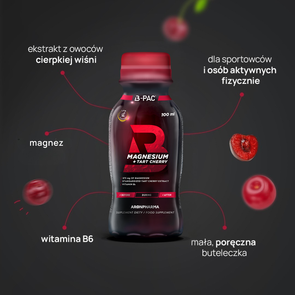 B-PAC® Shot z magnezem o smaku wiśniowym 100 ml