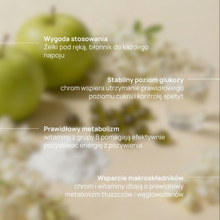 Codzienna Lekkość: błonnik z akacji + żelki z octem jabłkowym