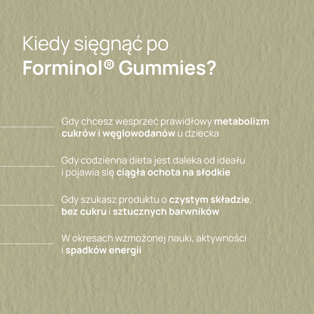 Forminol® Gummies – żelki z ekstraktami jagodowymi, cynkiem, chromem i witaminą B6