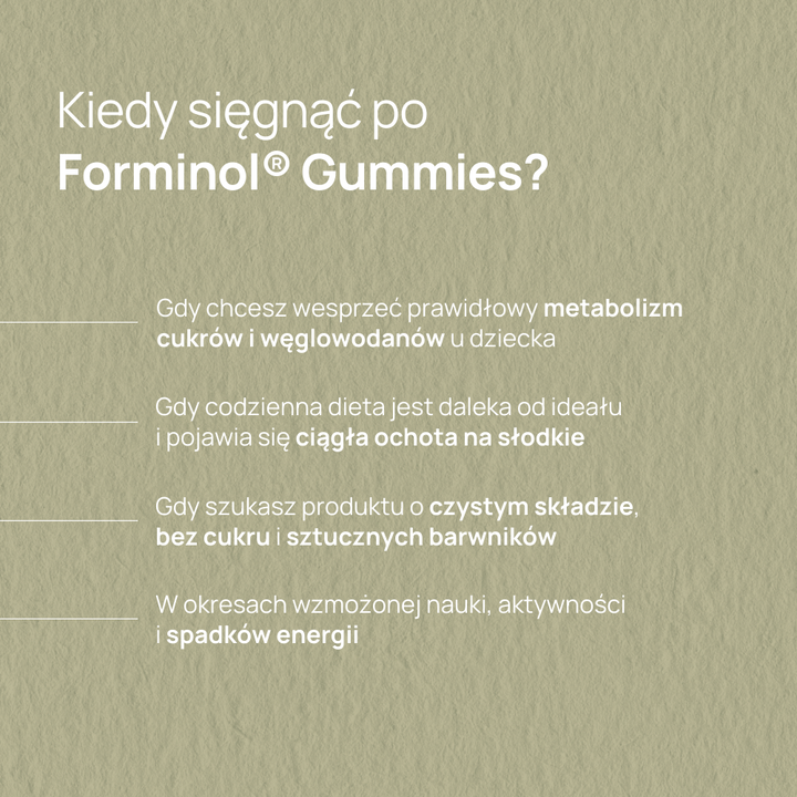 Forminol® Gummies – żelki z ekstraktami jagodowymi, cynkiem, chromem i witaminą B6