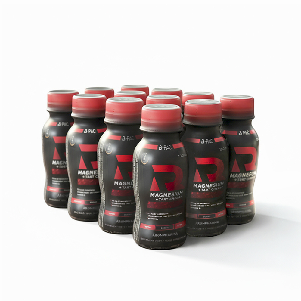 12x B-PAC® Shot z magnezem o smaku wiśniowym 100 ml