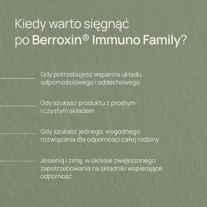 Berroxin® Immuno Family: syrop z czarnego bzu i aronii
