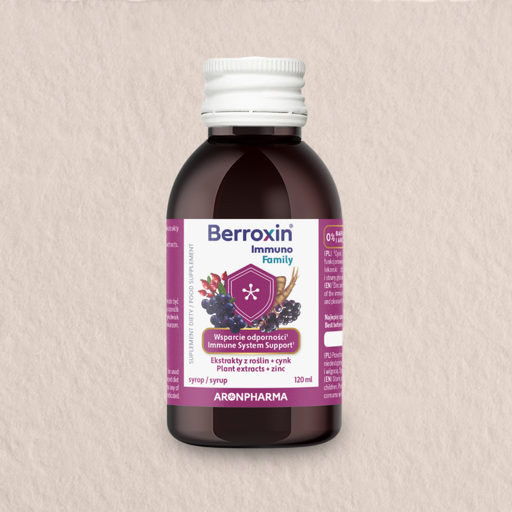 Berroxin® Immuno Family: syrop z czarnego bzu i aronii