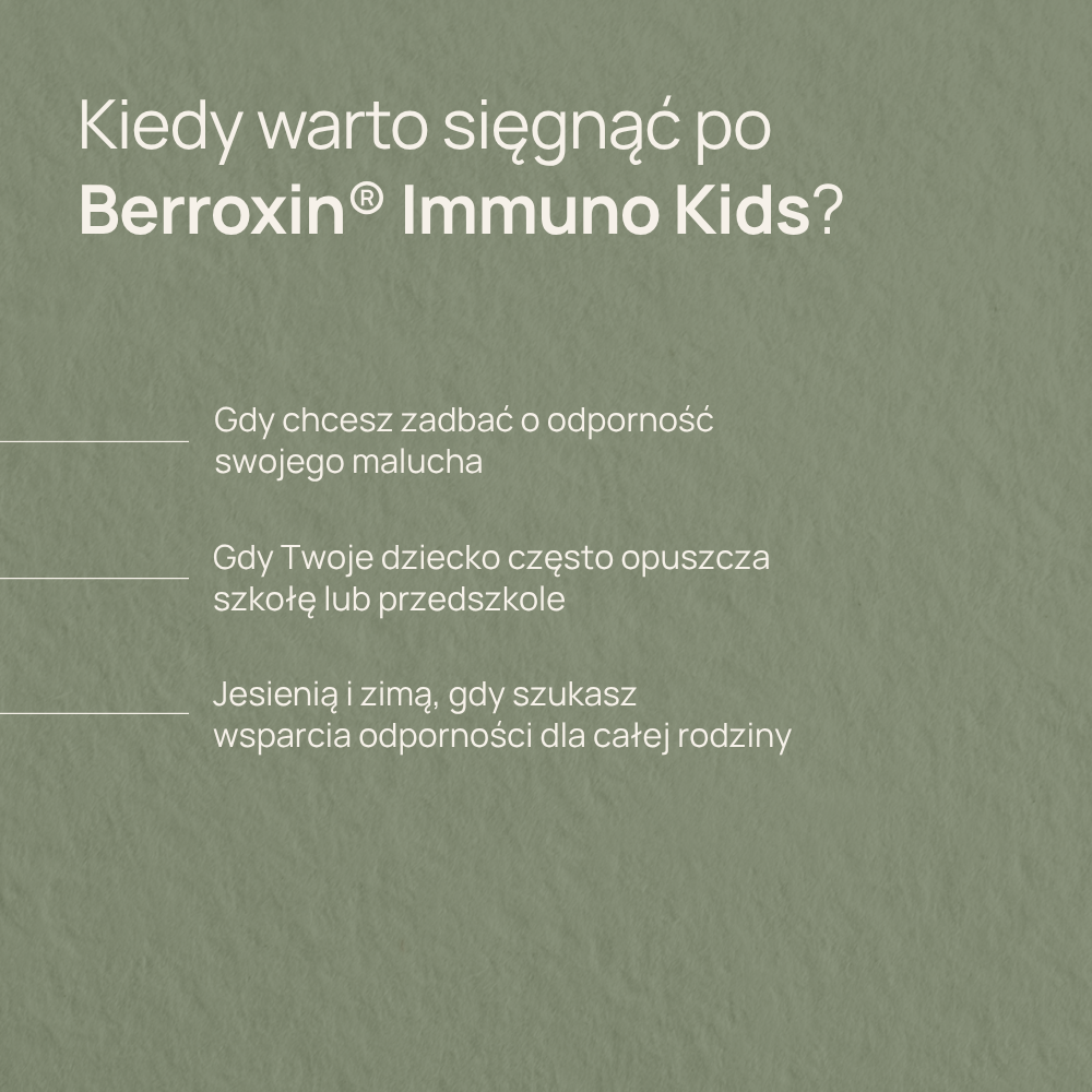 Berroxin® Immuno Kids: syrop z czarnego bzu i aronii dla dzieci