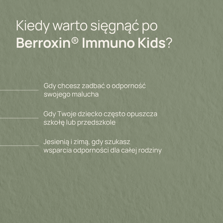 Berroxin® Immuno Kids: syrop z czarnego bzu i aronii dla dzieci