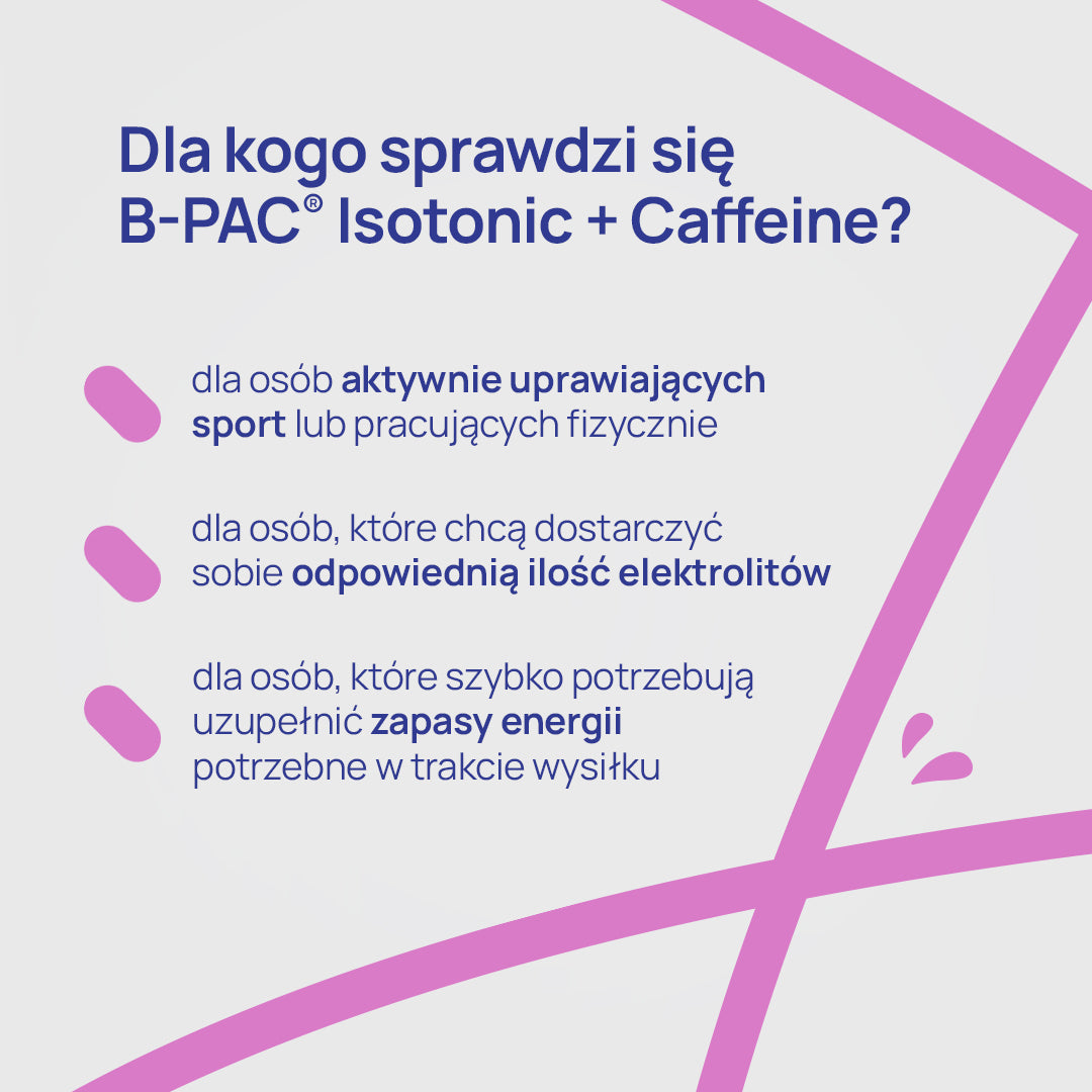 B-PAC® Isotonic + Caffeine o smaku arbuzowo-limonkowym - 500 g / 20 porcji
