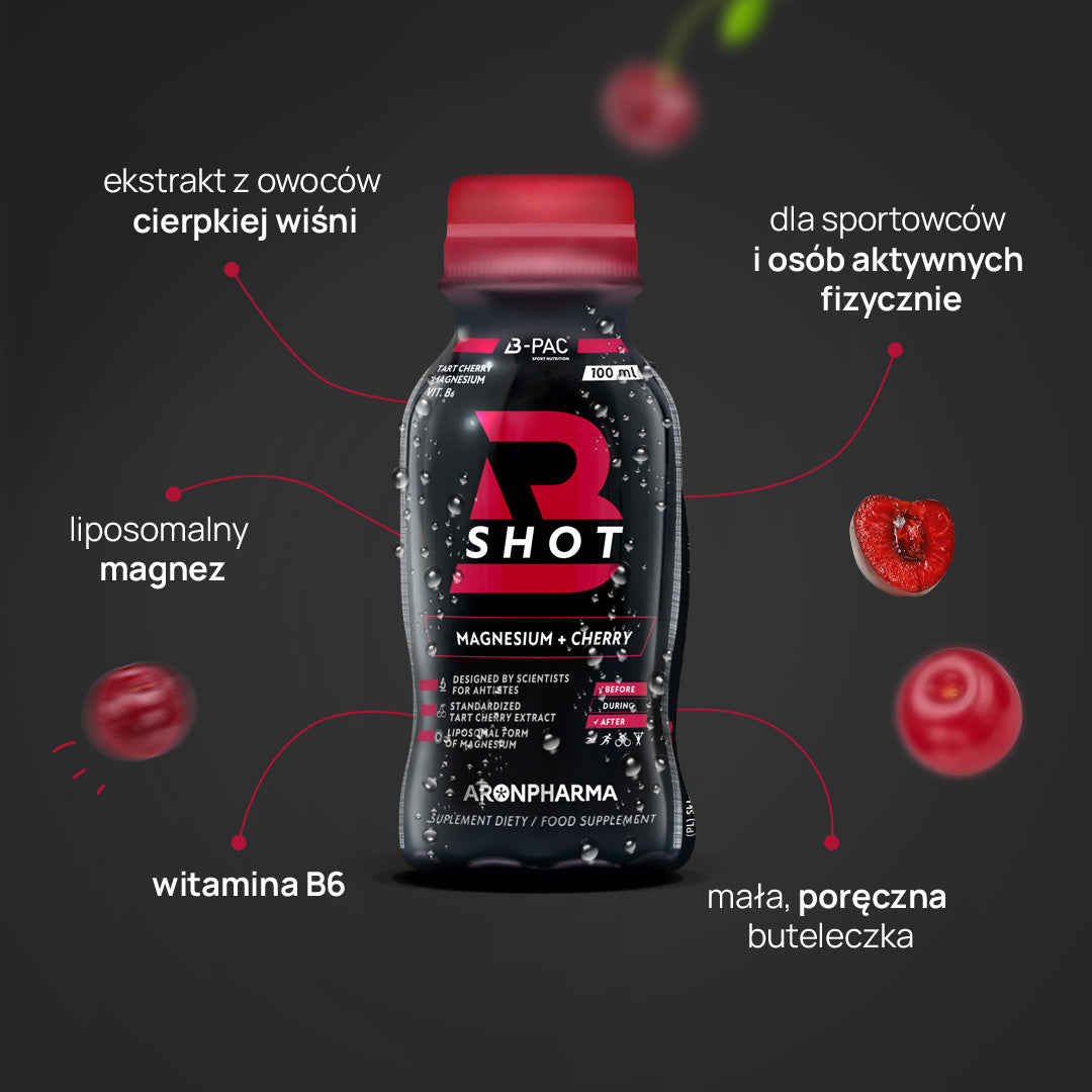 B-PAC® Shot z magnezem o smaku wiśniowym 100 ml