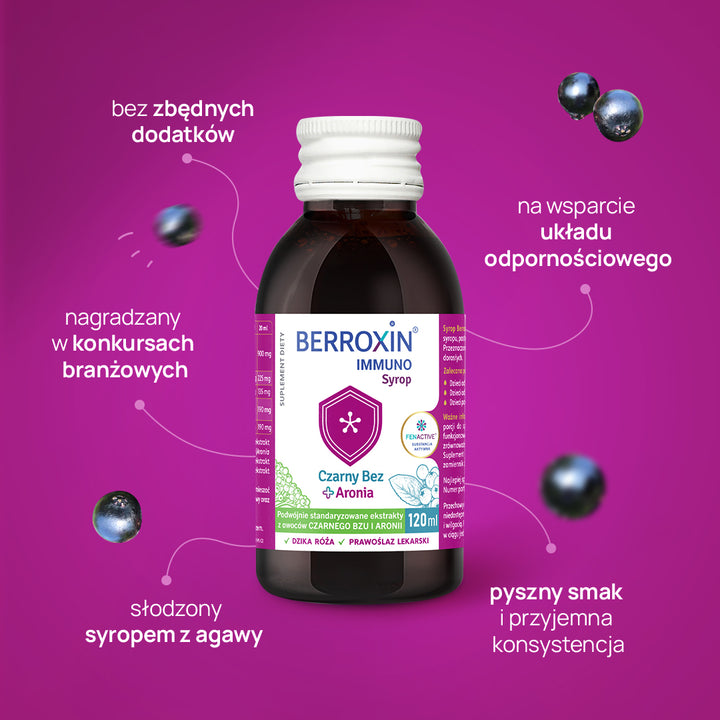 Berroxin® Immuno 120 ml - syrop z czarnego bzu i aronii