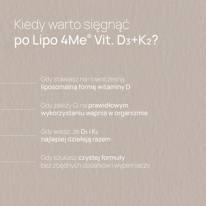 Lipo 4Me® D3+K2- 60 kapsułek HPMC
