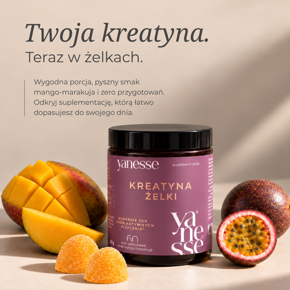 Yanesse Kreatyna: żelki z kreatyną i witaminami B5 i B6