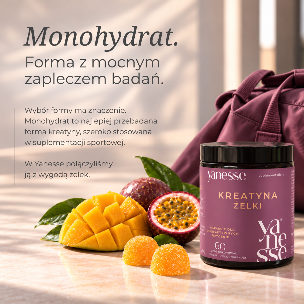 Yanesse Kreatyna: żelki z kreatyną i witaminami B5 i B6